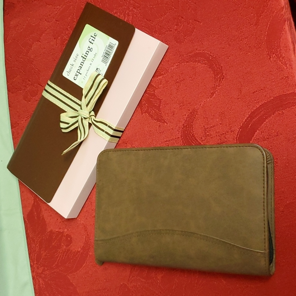 Leather Project Binder and Expanding file.